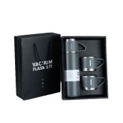 Термос набор для чая и кофе 500 мл, термобутылка, с помпой, для напитков, металлический