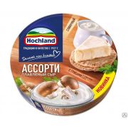 Сыр плавленый Хохланд 140 г круг с Грибами 50% (коричневое ассорти) 1х10 Россия