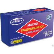 Масло сливочное традиционное Экомилк 82,5 % 1х8 380 г