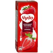 Коктейль молочный Чудо 0,2 л Клубника 2% 1х27 БЗМЖ