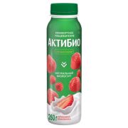 Биойогурт АктиБио питьевой 260 г Дыня-клубника-земляника 1,5%